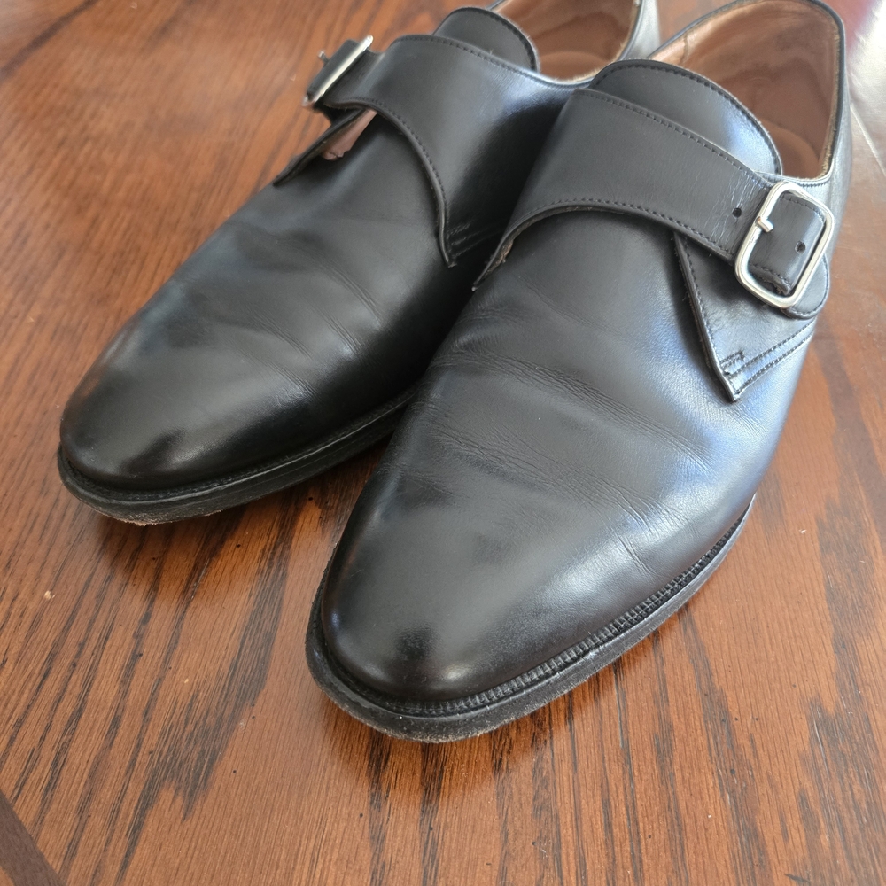CROCKETT & JONES "Malvern" Black Monk Strap Shoes UK 6.5 US 7.5 E - Picture 3 of 11